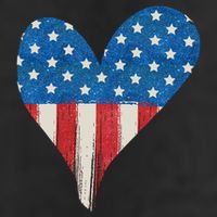 America Heart 4th Of July 7 Panel Mesh Trucker Snapback Hat