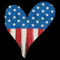 America Heart 4th Of July Bucket Hat
