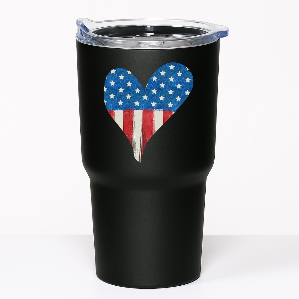 America Heart 4th Of July Tumbler
