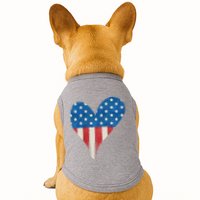 America Heart 4th Of July Doggie Tank