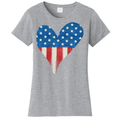 America Heart 4th Of July Women's T-Shirt