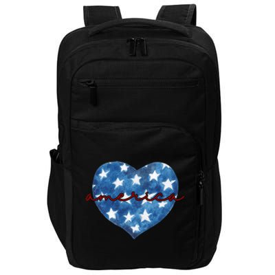 America Heart 4th Of July Cute Festive Impact Tech Backpack