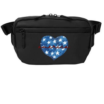 America Heart 4th Of July Cute Festive Crossbody Pack