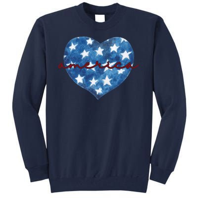 America Heart 4th Of July Cute Festive Tall Sweatshirt