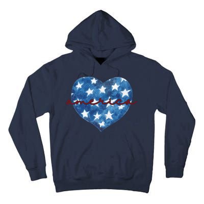 America Heart 4th Of July Cute Festive Tall Hoodie