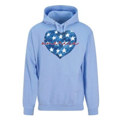 America Heart 4th Of July Cute Festive Unisex Surf Hoodie