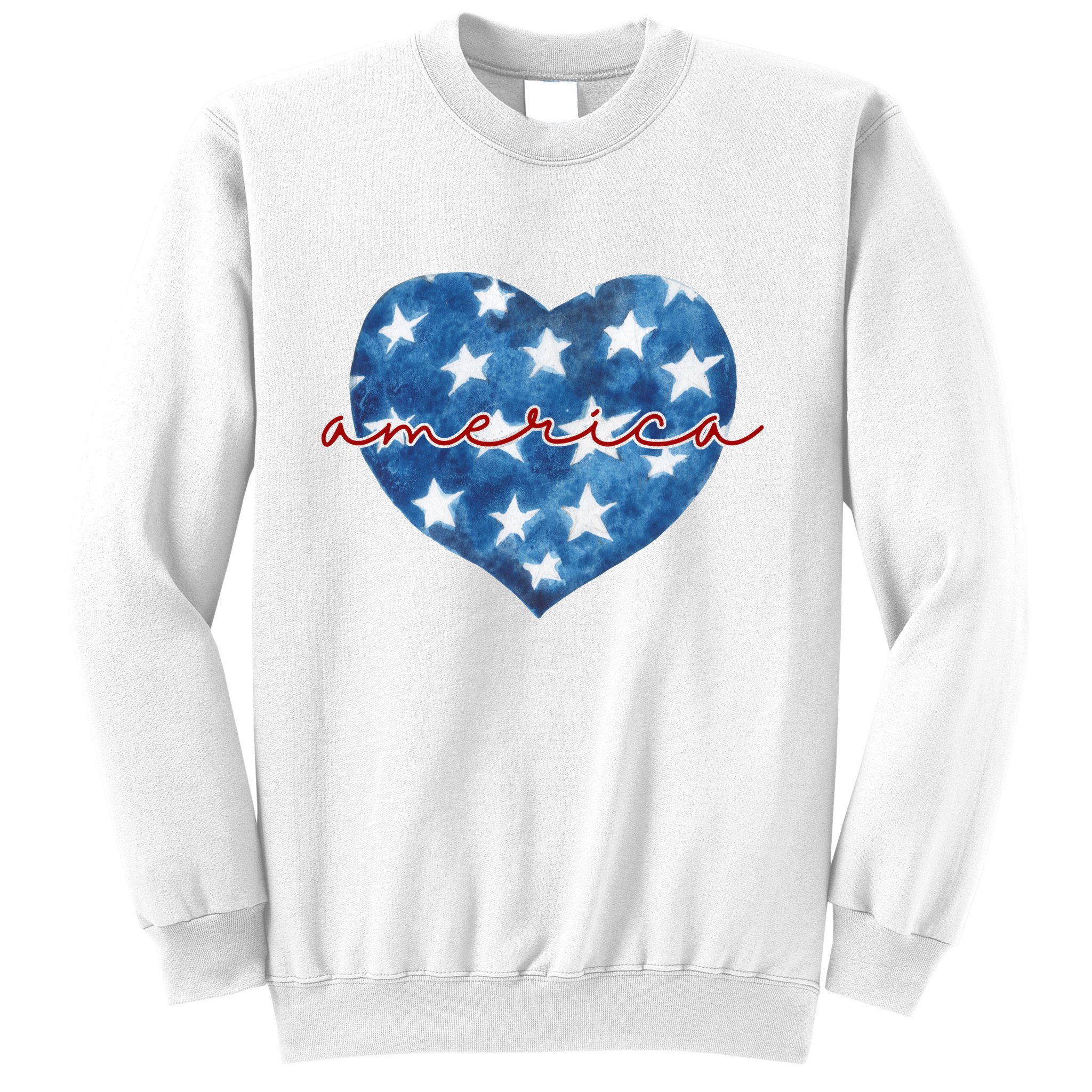 America Heart 4th Of July Cute Festive Sweatshirt
