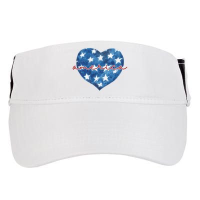America Heart 4th Of July Cute Festive Adult Drive Performance Visor