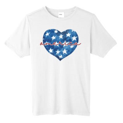 America Heart 4th Of July Cute Festive Tall Fusion ChromaSoft Performance T-Shirt