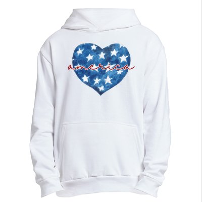 America Heart 4th Of July Cute Festive Urban Pullover Hoodie