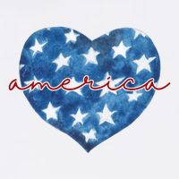 America Heart 4th Of July Cute Festive Poster