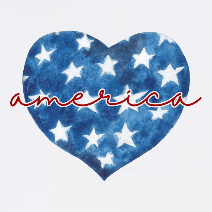 America Heart 4th Of July Cute Festive Poster