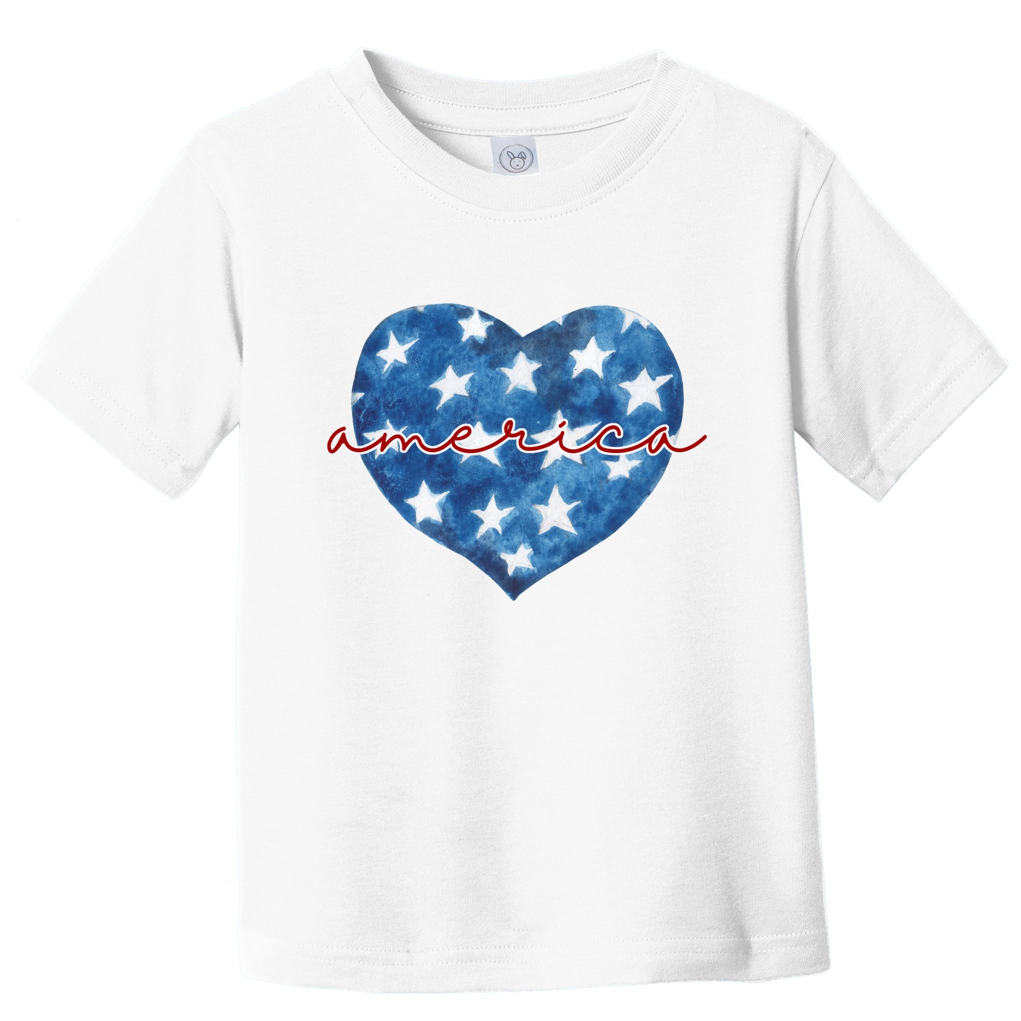 America Heart 4th Of July Cute Festive Toddler T-Shirt