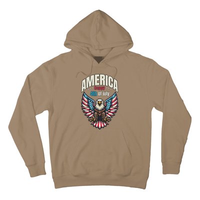 America Happy 4th Of July Patriotic Eagle Hoodie