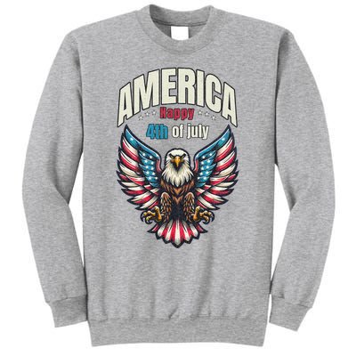 America Happy 4th Of July Patriotic Eagle Sweatshirt