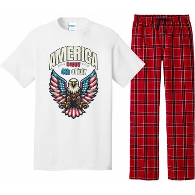 America Happy 4th Of July Patriotic Eagle Pajama Set