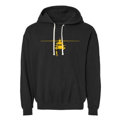 Awesome H 60 Helicopter Search And Rescue SAR Garment-Dyed Fleece Hoodie