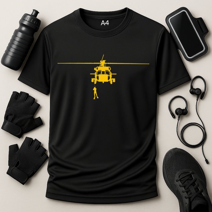 Awesome H 60 Helicopter Search And Rescue SAR Cooling Performance Crew T-Shirt