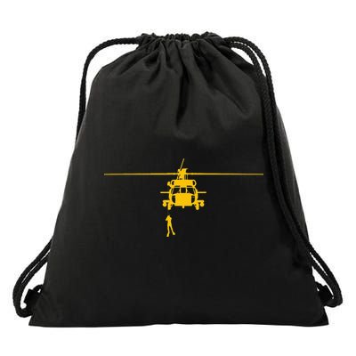 Awesome H 60 Helicopter Search And Rescue SAR Drawstring Bag