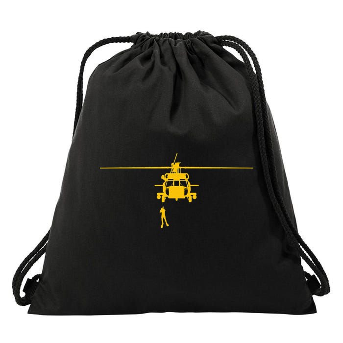 Awesome H 60 Helicopter Search And Rescue SAR Drawstring Bag