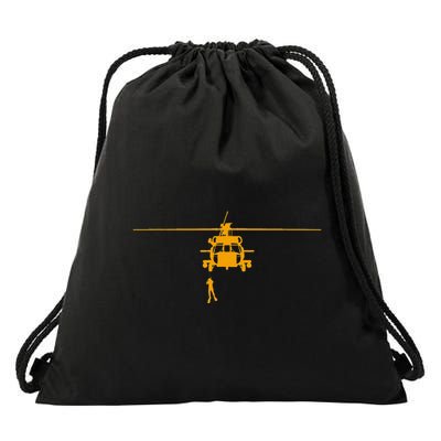 Awesome H 60 Helicopter Search And Rescue Sar Design Drawstring Bag