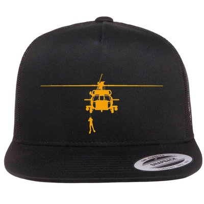 Awesome H 60 Helicopter Search And Rescue Sar Design Flatbill Hat