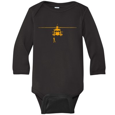 Awesome H 60 Helicopter Search And Rescue Sar Design Baby Long Sleeve Bodysuit