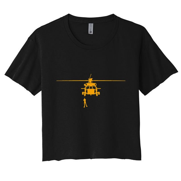 Awesome H 60 Helicopter Search And Rescue Sar Design Crop Top