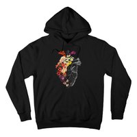 Anatomical Heart And Flowers Funny Nurse Gift For Graduation Hoodie