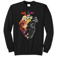 Anatomical Heart And Flowers Funny Nurse Gift For Graduation Sweatshirt