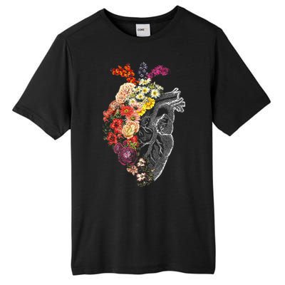 Anatomical Heart And Flowers Funny Nurse Gift For Graduation Tall Fusion ChromaSoft Performance T-Shirt