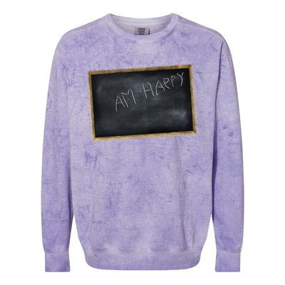 Am Happy Colorblast Crewneck Sweatshirt