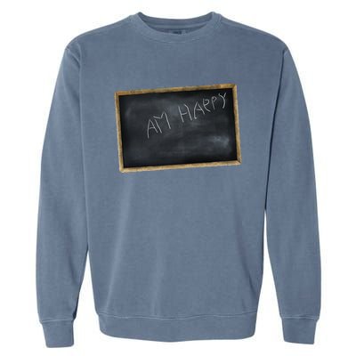 Am Happy Garment-Dyed Sweatshirt