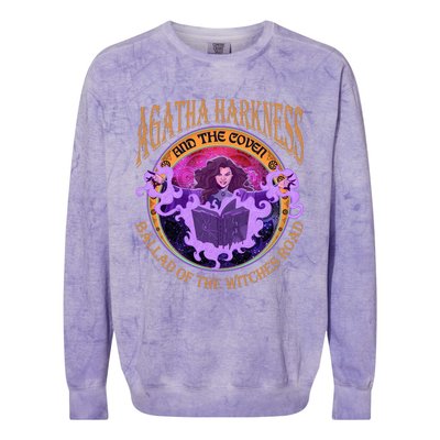 Agatha Harkness And The Coven Ballad Witches Road Agatha Harkness Colorblast Crewneck Sweatshirt