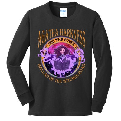 Agatha Harkness And The Coven Ballad Witches Road Agatha Harkness Kids Long Sleeve Shirt