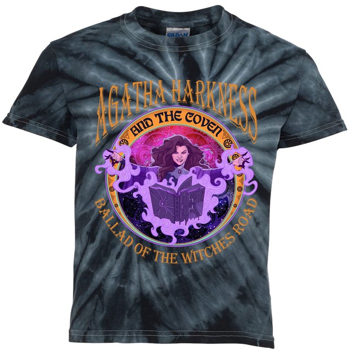 Agatha Harkness And The Coven Ballad Witches Road Agatha Harkness Kids Tie-Dye T-Shirt