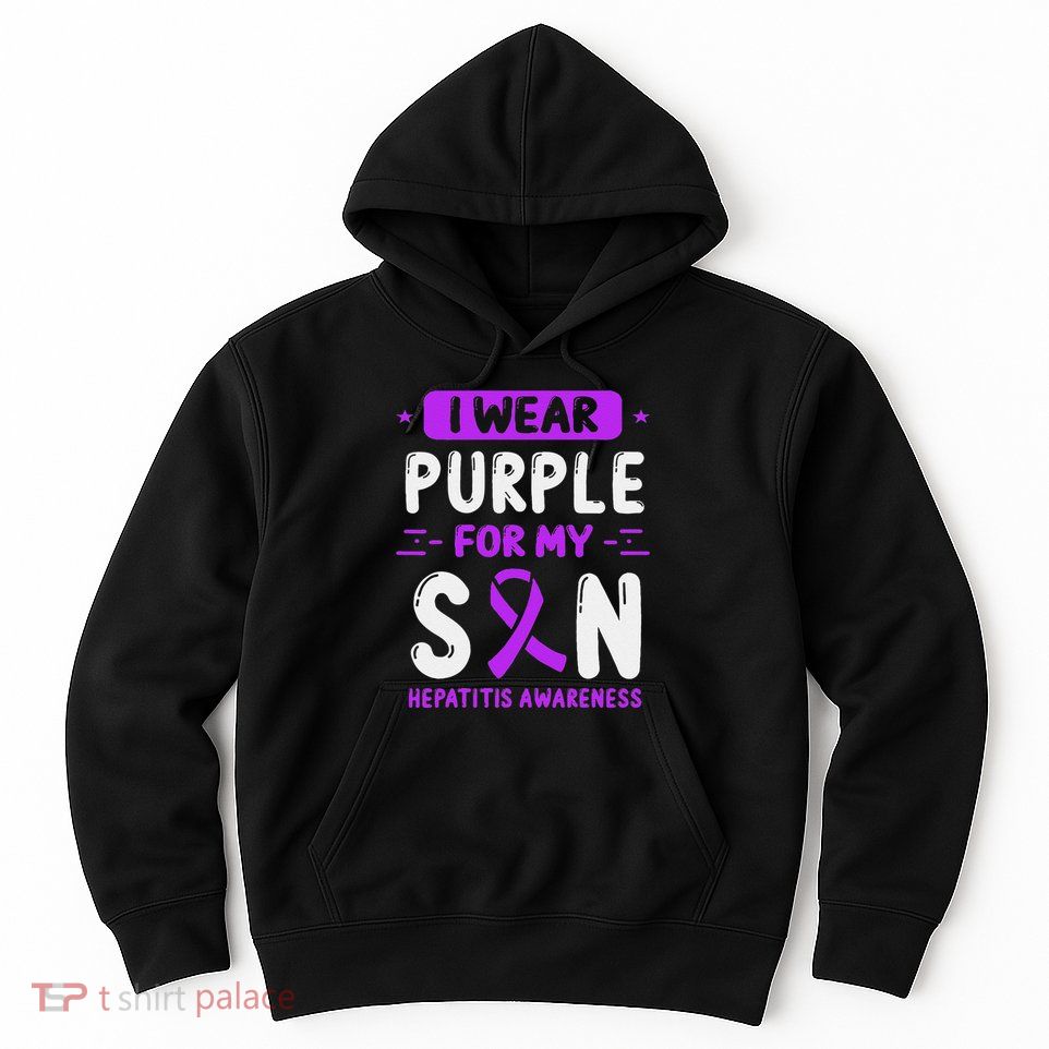 Autoimmune Hepatitis Awareness Son Purple Ribbon Children Hoodie