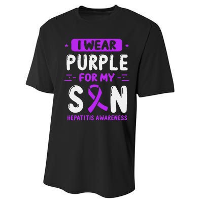 Autoimmune Hepatitis Awareness Son Purple Ribbon Children Performance Sprint T-Shirt