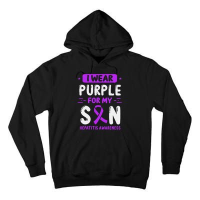 Autoimmune Hepatitis Awareness Son Purple Ribbon Children Tall Hoodie