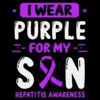 Autoimmune Hepatitis Awareness Son Purple Ribbon Children Zip Tote Bag