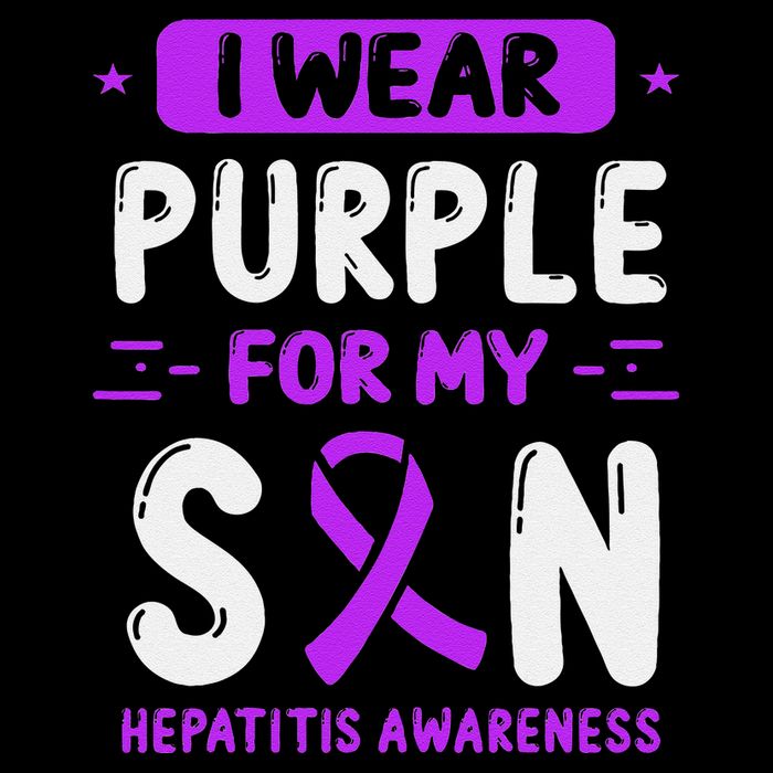 Autoimmune Hepatitis Awareness Son Purple Ribbon Children Zip Tote Bag