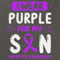 Autoimmune Hepatitis Awareness Son Purple Ribbon Children Cotton Canvas Backpack