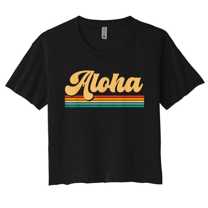 Aloha Hawaii Women's Crop Top Tee