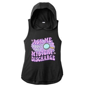 Adult Humor Ask Me About My Sarcastic Mystery Discharge Ladies PosiCharge Tri-Blend Wicking Draft Hoodie Tank