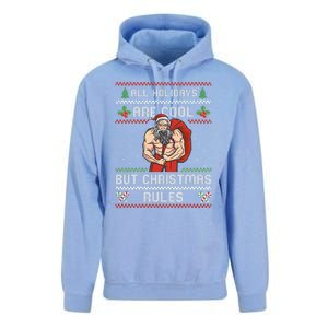 All Holiday Are Cool But Christmas Rules Strong Santa Claus Ugly Sweater Unisex Surf Hoodie