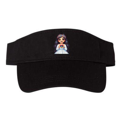 Armenian Holding Armenian Flag Colored Heart Valucap Bio-Washed Visor