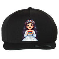 Armenian Holding Armenian Flag Colored Heart Wool Snapback Cap