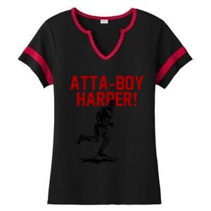 Attaboy Harper Ladies Halftime Notch Neck Tee