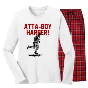 Attaboy Harper Women's Long Sleeve Flannel Pajama Set 