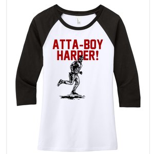 Attaboy Harper Women's Tri-Blend 3/4-Sleeve Raglan Shirt